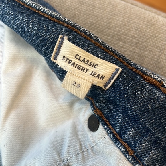 Madewell Classic Straight Jeans - Coldbrook Wash - Size 29 - Picture 6 of 8